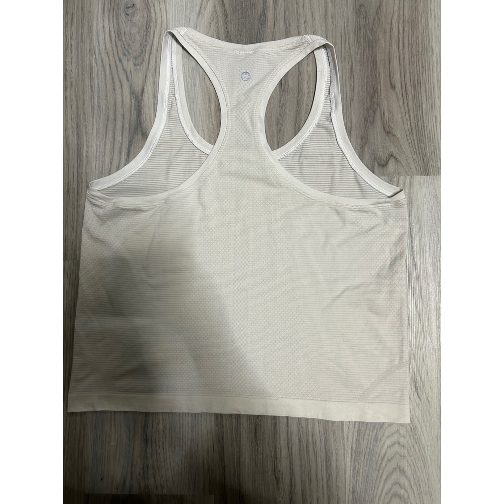 Lululemon Women Racerback‎ Tank Top Athletic Athleisure Light Beige Size 10 - Picture 4 of 5